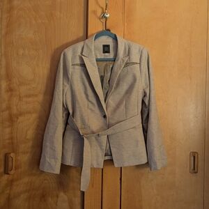The Limited Tan Blazer with Belted Waist